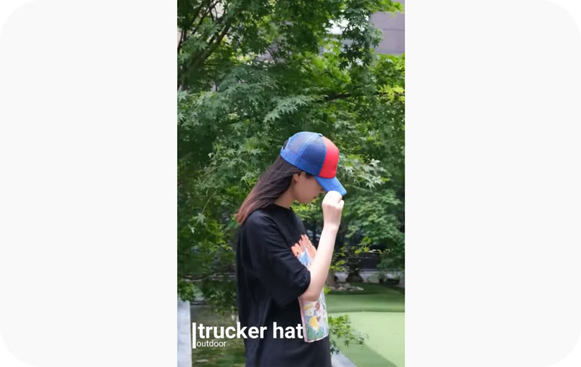 ディスプレイビデオofCustom印刷されたフォームトラック運転手帽子